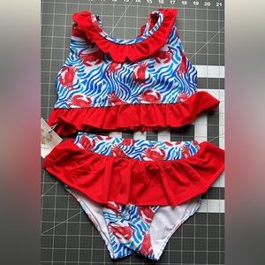 Busy bee smocks girls bathing suit